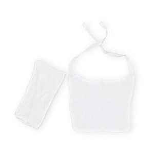 Meditrade® unisex Einweg-Lätzchen für Erwachsene weiß Einheitsgröße 10 St.