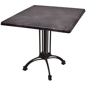 Garden Pleasure MORENA Bistrotisch rund Spanplatte dunkelgrau 80,0 x 80,0 x 74,0 cm, 1 St.
