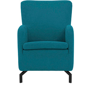 DOMO Collection Sessel Dallas türkis schwarz Stoff 68,0 x 82,0 x 93,0 cm, 1 St.