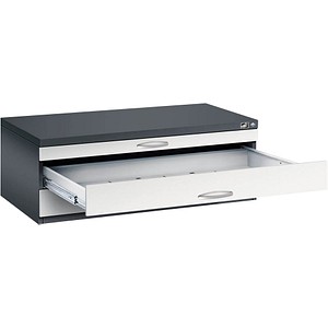 CP 7100 Planschrank schwarzgrau, lichtgrau 3 Schubladen 110,0 x 76,5 x 42,0 cm, 1 St.