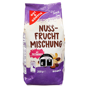 GUT&GÜNSTIG Nuss-Frucht Mischung  200,0 g, 1 Pack