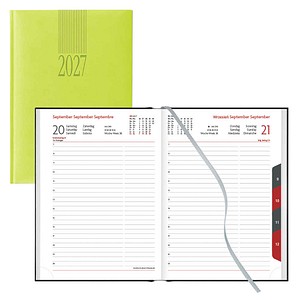 Lediberg Buchkalender Tagesplaner 2027 lemongreen, 1 St.