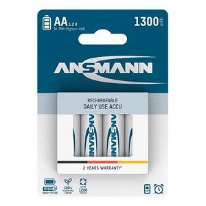 ANSMANN Akkus maxE Ni-MH Mignon AA 1.300 mAh, 4 St.