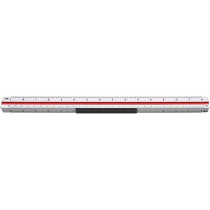 M + R Dreikantmaßstab Berufsschule 30,0 cm, weiß, rot