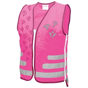 ROTH Mädchen Kinder-Warnweste Diamant pink Einheitsgröße