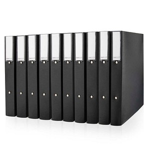 RAPESCO® ECO Ringbuch 2-Ringe schwarz 3,8 cm DIN A4, 10 St.