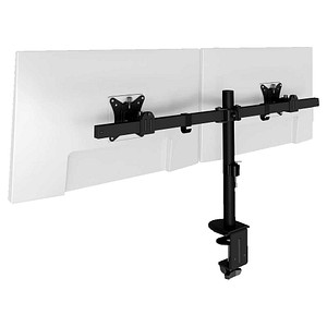 LEITZ Monitor-Halterung Ergo Slim Dual 61640095 schwarz für 2 Monitore, Tischklemme