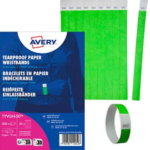 AVERY Zweckform Eintrittsbänder grün, 500 St.
