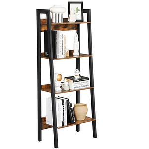 VASAGLE Bücherregal braun, schwarz 56,0 x 34,0 x 137,5 cm, 1 St.