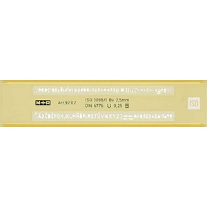 M + R Schriftschablone gelb