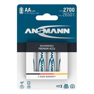 ANSMANN Akkus maxE Ni-MH Mignon AA min. 2.500 mAh, 4 St.