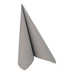 PAPSTAR Servietten steingrau 3-lagig 40,0 x 40,0 cm, 50 St.