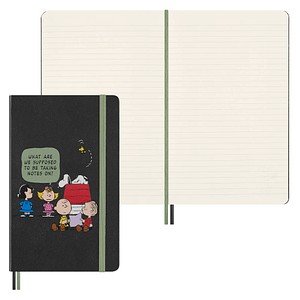 MOLESKINE Notizbuch Peanuts Gruppe ca. DIN A5 liniert, grau Hardcover 176 Seiten, 1 St.