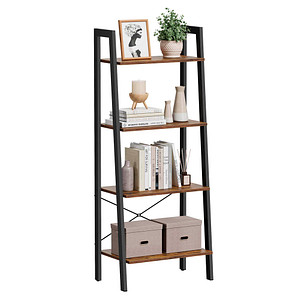 VASAGLE Bücherregal braun, schwarz 56,0 x 34,0 x 137,5 cm, 1 St.