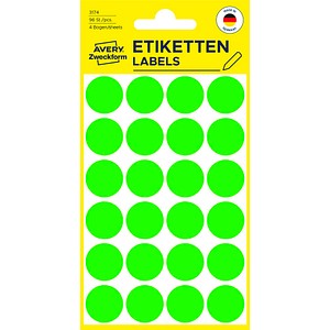 AVERY Zweckform Klebepunkte leuchtgrün Ø 18,0 mm, 96 St.