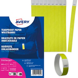 AVERY Zweckform Eintrittsbänder gelb, 500 St.