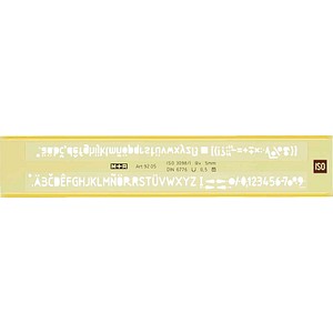 M + R Schriftschablone gelb