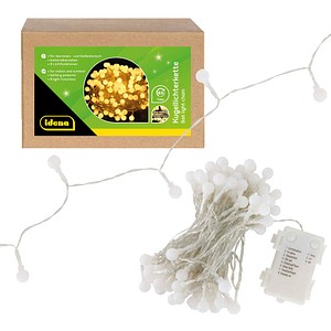 Idena 100er Kugel LED Lichterkette transparent 10,2 m, 1 St.