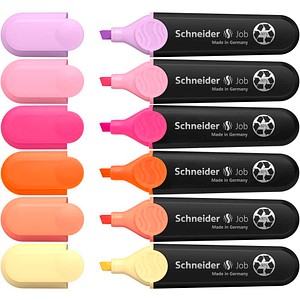 Schneider Job Sunset Dreams Textmarker farbsortiert, 6 St.