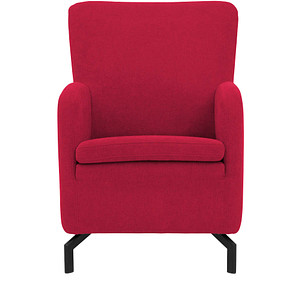DOMO Collection Sessel Dallas rot schwarz Stoff 68,0 x 82,0 x 93,0 cm, 1 St.