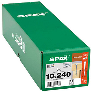 SPAX® Holzbauschrauben T40 Tellerkopf WIROX 240mm  x 10 mm, 25 St.