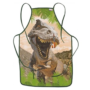 ROTH Jungen Kinder Malschürze Tyrannosaurus grün Einheitsgröße 1 St.