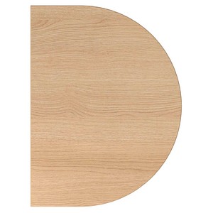 HAMMERBACHER Anbautisch höhenverstellbar HA60 eiche, grau halbrund 60,0 x 80,0 x 65,5 - 82,5 cm