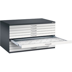 CP 7200 Planschrank schwarzgrau, lichtgrau 10 Schubladen 135,0 x 96,0 x 76,0 cm, 1 St.