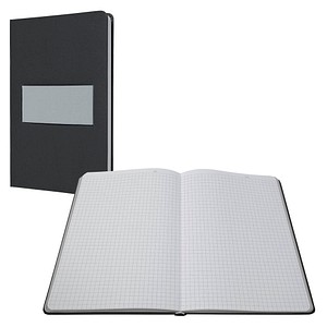 SIGEL Notizbuch Linescape DIN A5 kariert, dunkelgrau, hellgrau Hardcover 176 Seiten, 1 St.
