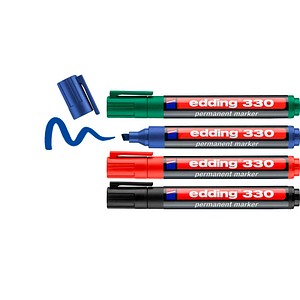 edding 330 Permanentmarker farbsortiert 1,0 - 5,0 mm, 4 St.
