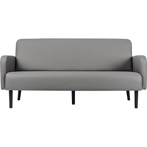 meet powered by PAPERFLOW 3-Sitzer Sofa LISBOA grau schwarz Kunstleder 176,0 x 81,5 x 83,0 cm, 1 St.