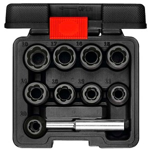 GEDOREred Schraubenausdreher-Set 3300034 10-tlg.