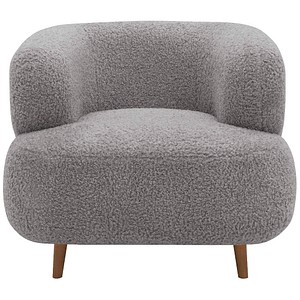DOMO Collection Sessel grau eiche natur Stoff 90,0 cm x 86,0 cm x 73,0 mm, 1 St.
