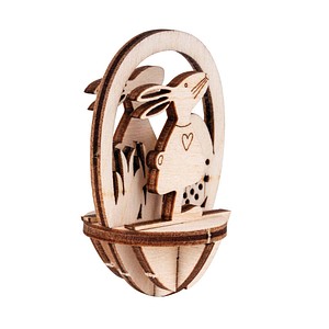 Rayher Bastelholz beige Steckteile Ostern Ø 6,0 cm, 4 St.