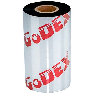 GoDEX GWR 765 schwarz Thermotransferbänder für Etikettendrucker, 8 Rollen