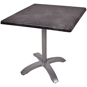 Garden Pleasure PICOS Bistrotisch quadratisch Spanplatte dunkelgrau 80,0 x 80,0 x 74,0 cm, 1 St.