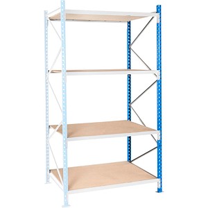 Manorga Anbau-Schwerlastregal EPSIVOL ZR2512104F4S himmelblau, braun 125,0 x 100,0 x 250,0 cm