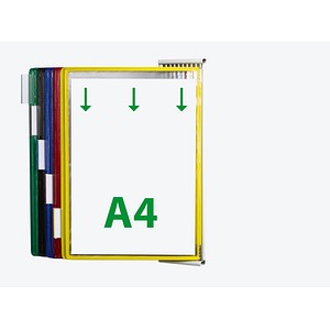 tarifold Wand-Sichttafelsystem 424109 DIN A4 farbsortiert mit 10 St. Sichttafeln, 1 St.