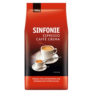 JACOBS SINFONIE ESPRESSO CAFFÈ CREMA Kaffeebohnen, Arabica- und Robustabohnen kräftig, 1 kg