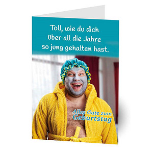 LUMA Geburtstagskarte Humor "jung gehalten" LU1440 DIN B6, 1 St.