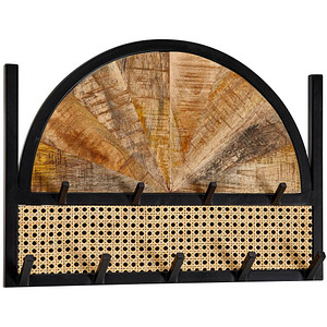 WOHNLING Wandgarderobe WL6.590 braun Holz 9 Haken 53,0 x 40,0 cm, 1 St.