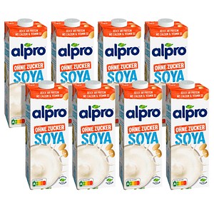 alpro® ohne Zucker Sojadrink 8x 1,0 l