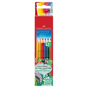 FABER-CASTELL Colour GRIP Buntstifte farbsortiert, 6 St.