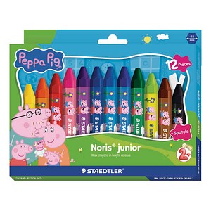 STAEDTLER Noris junior Peppa Pig Edition Wachsmalstifte farbsortiert, 12 St.