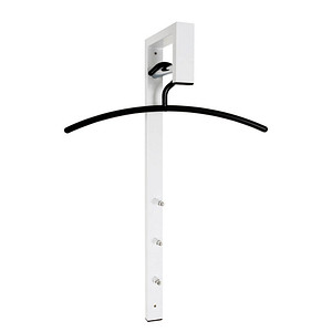 HAKU Möbel Wandgarderobe 89345 weiß Metall 3 Haken 4,0 x 70,0 cm, 1 St.