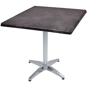 Garden Pleasure BRENTA Bistrotisch quadratisch Spanplatte dunkelgrau 80,0 x 80,0 x 74,0 cm, 1 St.