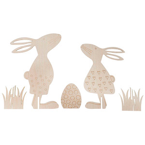 Rayher Bastelholz natur Osterfreunde zum Stellen, 1 Pack