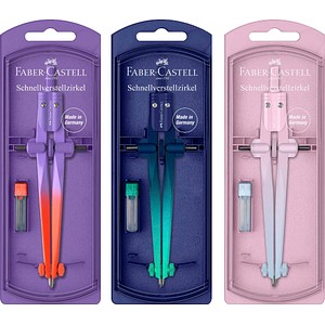 FABER-CASTELL Zirkel Flow Edition blushing sky, buzzing blue, punchy melon, 1 St.