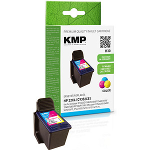 KMP H30  color Druckerpatrone kompatibel zu HP 22 (C9352A)