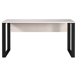 GERMANIA Adrano Schreibtisch kaschmir rechteckig, O-Fuß-Gestell schwarz 150,0 x 60,0 cm